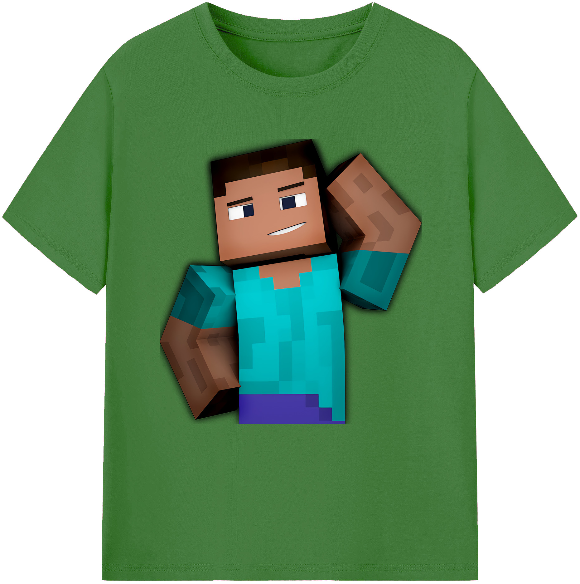 （画像用） マインクラフト ブロックの世界 Minecraft MC Block world レディースカジュアルプリントTシャツ（綿100％）